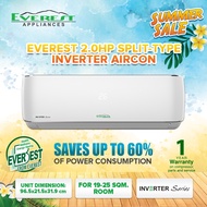 EVEREST 2.0HP Split Type Inverter Aircon/ Fast Cooling/ Healthy Air Filter/ Remote Control/ 19-25sqm