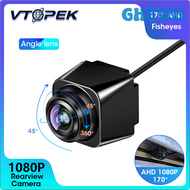 GHEWH Vtopek 1080P AHD 170 ° กล้องมองเวลาถอยหลังเลนส์ตาปลารถยนต์พาหนะมองเห็นตอนกลางคืน HD มุมมองด้านหลังแบบสากล1920X1080 REHNF