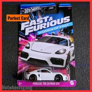 Hot Wheels Porsche 718 Cayman GT4 Fast & Furious White Model Women of Fast Collections Series Kereta