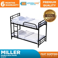 MILLER METAL DOUBLE DECK BED FRAME - Affordahome Furniture