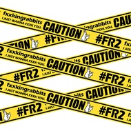 CAUTION FR2 RABBIT Warning  Vinyl Decal Sticker Roll (5m * 4cm) for Luggage Helmet Door Wall Wood Bo