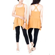 MELROSE &MARKET BABY DOLL WOMEN'S SINGLET BLOUSE WITH CROSS BACK STRAP