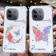 ELAXIS Casing for IQOO Z10 Z9 Z7 Z7x Turbo+5G Transparent Phone Cover Butterfly Love Moon Pattern Si