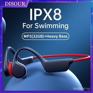 【In stock】DISOUR Bone Conduction Headphones Bluetooth Wireless IPX8 Waterproof MP3 Player Earhook Headphones with Microphone Special Headphones for Swimming and Diving SURM