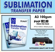 QUAFF Sublimation Transfer Paper A3