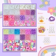 MB88 - Diy Bracelet Trinkets 1 Box Mute Sand Beads - Diy Aesthetic Bracelet Beads