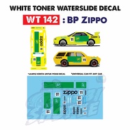 <WT142> BP ZIPPO Decals Hotwheels Tomica 1:64 diecast custom white toner waterslide decal