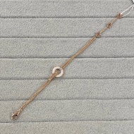 Bv 18K Rose Gold Fritillary Diamond Bracelet 18Cm