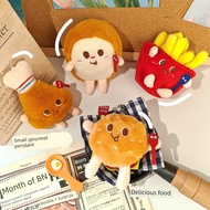 keychain keychain hook Burger French Fries Chicken Leg Plush Doll Keychain Pendant