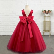 【CW】 Wedding Bridesmaid Dresses for 5 14 Yrs Backless Gown Teen Pageant