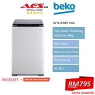 Beko Washing Machine 8KG Top Load Washer Machine Mesin Basuh Auto Mesin Basuh Murah 洗衣机 洗衣機 WTLJ108C1SM