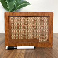 1pc Wooden Money Saving Box With Savings Plan Table Tabung Kayu Durable Piggy Bank Cash Coin Can Tab