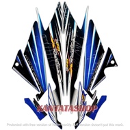 STIKER STRIPING LIS LES BODY MOTOR HONDA SUPRA X 125D 2005 STANDAR FULL SET