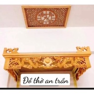Wall-mounted altar, altar page, pomu wooden altar cabinet with support legs 61 cm wide and 41 cm dee