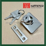 HAMMERED 409 double glass cabinet lock (2-door glass cabinet push lock)