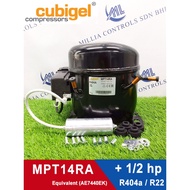 CUBIGEL COMPRESSOR MPT14RA   + 1/2 HP  / R22/R404 (REPLACE AE7440EK)