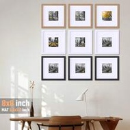 8x8/10x10/12x12 Inch Square Classic Photo Frame, Available In Black/White/Brown, Displays 3.5x3.5 In