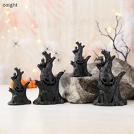 [ceight] Halloween Decoration Ghost Tree Led Night Glow Ghost Lantern Ghost Face Tree Stump Lantern 