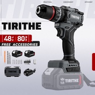 TIRITHE 13MM Cordless Impacrt Drill Professional Brushless drill With Two Batteries
