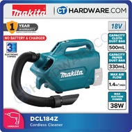 MAKITA DCL184Z CORDLESS CLEANER 18V 5.4KPA SUCTION 38W 1.4M3/MIN WITHOUT BATTERY & CHARGER ( SOLO) S