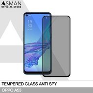 Tempered Glass Kaca Privacy Anti Spy For Oppo A5 2020 A9 2020 A3s A1k A15 A5s A7 A12  A16 A31 A52 A9