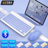 1 Bluetooth Wireless Keyboard Mouse For Android IOS Samsung Xiaomi Tablet For Ipad Air Pro Mini Russian Korean Keyboard