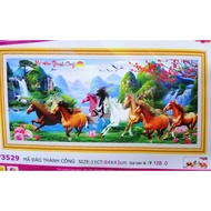 Cross-stitch painting of 9 horses (not yet embroidered) LV3529