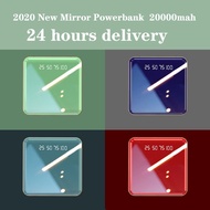2020 new Mini PowerBank 20000mah Mirror Screen Digital Disply External Battery Pack Powerbank 50000m