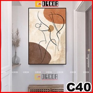 Modern 1-panel canvas wall painting C40, painting of a girl decorating the living room, bedroom, spa