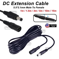 [1m/1.5m/3m/5m/10m/15m] DC Extension Cable 5.5*2.1mm Male To Female Power Adapter Plug Connector