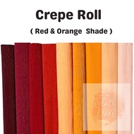 Premium Crepe Paper Roll Red &amp; Orange shade