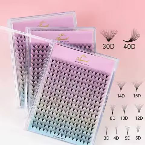 AGUUD 320 Fans Pointy Base Premade Medium Stem Sharp Thin Russian Volume Eyelash Extension 3D 5D 8D 