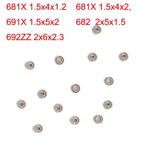 ID 1.5MM 2MM 681X 1.5x4x1.2 681XZZ 1.5x4x2 691X 1.5x5x2 682 2x5x1.5 692 2x6x2.3 Open Type Miniature 