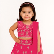 Ready Stock - Pink Trending Kids Lehenga Choli  / Lehenga Choli For Girls / Lehanga Kids / Kids Leha