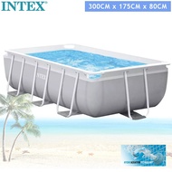 INTEX 26784 (NP1129) Prism Frame Above Ground Pool Rectangular Swimming Pool Durable With Filter Pum