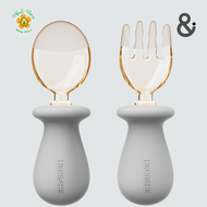 Set Thìa Nĩa Tiny kèm hộp cho Bé từ 6M HEORSHE Nhựa PPSU tay cầm Silicon Mềm Mại - Nhật Nam Baby Sto