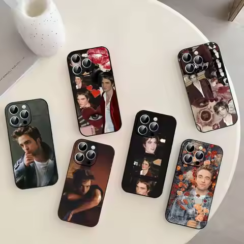 Twilight R-Robert Pattinson Phone Case For iPhone 17,16,15,14,13,12,11 Plus,Pro Max,XS,Soft Black Co