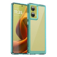 LENUO For Motorola Moto G85 G75 G55 G35 G15 G05 Protective Case Crystal Clear Back，Comfortable Grip 