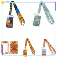 YEW Art Lanyard Keys Accessories Keys Chain Neck Straps Van Gogh Mobile Phone Straps