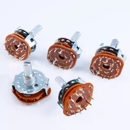 2pcs RS25 Shaft Panel Mount 1P11T 2P3T 2P4T 2P5T 2P6T 3P3T 3P4T 4P3T Rotary Switch Selector Band