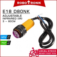 E18-D80 IR Infrared Proximity Sensor NPN / PNP, Normally Open / Closed Photoelectric Suis Switch E18