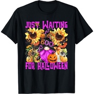 Waiting For Halloween Quote For Women Purple Autumn T-Shirt Xs-3Xl
