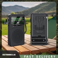 [cozyroomss.sg] Portable AM FM SW Radio Battery Operated Radio with LED Flashlight Pocket Radio