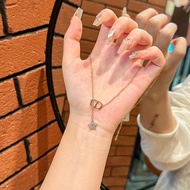 D Home/Dijia CD Letter Pig Nose Retro Necklace D Home CD Letter Pentagram Inlaid Rhinestone Necklace