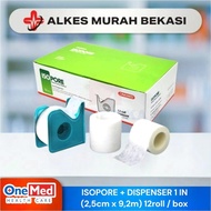 ISOPORE + Dispenser 1in (2.5cm x 9.9m) 12 rolls/box