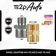 MESIN Te2p Auto Adaptor Nipel Hose Connection Machine High Pressure Washer Steam Jet Cleaner M22 to 