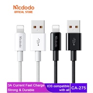 Mcdodo 3A Cable Lightning/Type-C/Micro USB Cable Compatible with iphone  Fast Charging White 1.2M CA-275