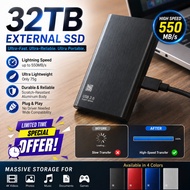 32TB Portable External SSD Hard Drive / High Speed Read Write up to 550MB/s / Pocket Size Ultra Slim