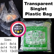 Thailand Transparent PP Singlet Plastic Bag Shinny Bag 6x11 6x14 7x15 8x16 9x18 12x20 High Quality C