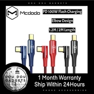 Mcdodo 100W Super Fast Charge PD 90 Degree Type-C To Type-C Data Cable Kabel 快充数据线 Type C 去 Type C1.